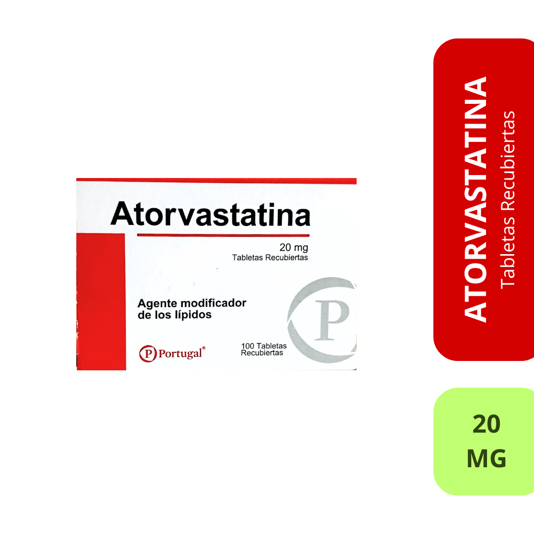 Atorvastatina 20mg Tabletas Recubiertas