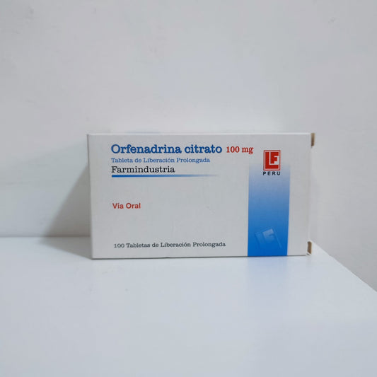 Orfenadrina citrato 100 mg