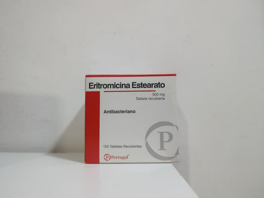 Eritromicina Estearato 500mg Tableta Recubierta