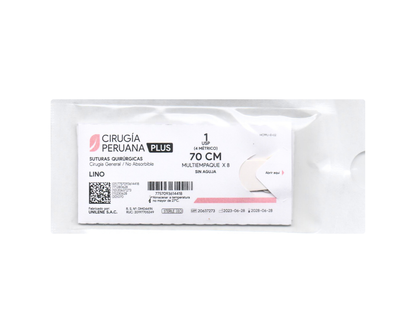 Suturas Quirúrgicas Lino 1 USP (4 Métrico) 70 CM - CIRUGÍA PERUANA PLUS