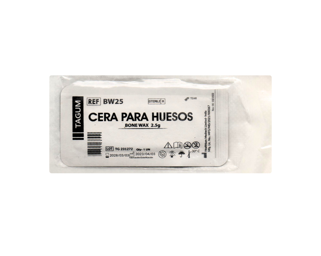 Cera para Huesos (Bone Wax) 2,5 g - TAGUM - (UNIDAD)