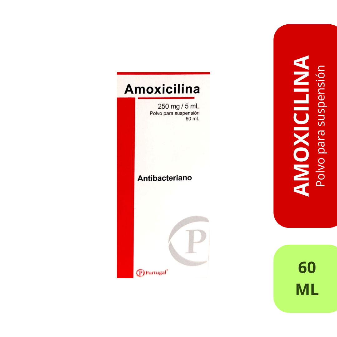 Amoxicilina 250mg / 5mL Polvo para suspensión - 60mL