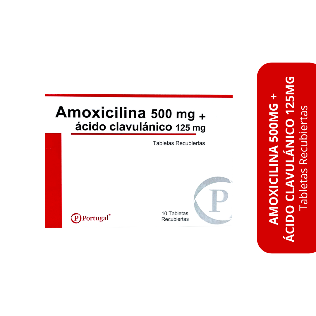 Amoxicilina 500mg + ácido clavulánico 125mg Tabletas recubiertas - (BLISTER)