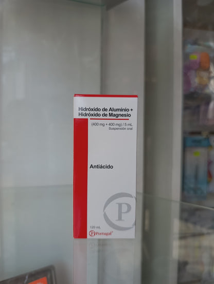 Hidróxido de Aluminio + Hidróxido de Magnesio (400 mg + 400 mg) / 5 mL - 120 mL (Suspensión Oral)