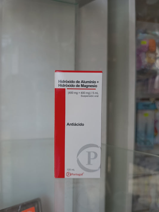 Hidróxido de Aluminio + Hidróxido de Magnesio (400 mg + 400 mg) / 5 mL - 120 mL (Suspensión Oral)