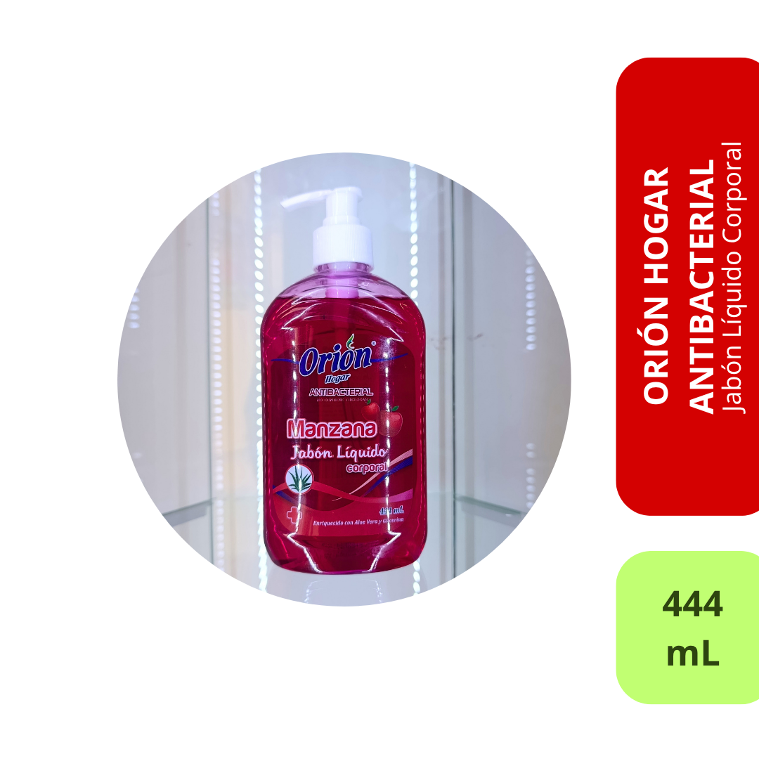 Orión Hogar Antibacterial Manzana 444 mL (Jabón Líquido Corporal)
