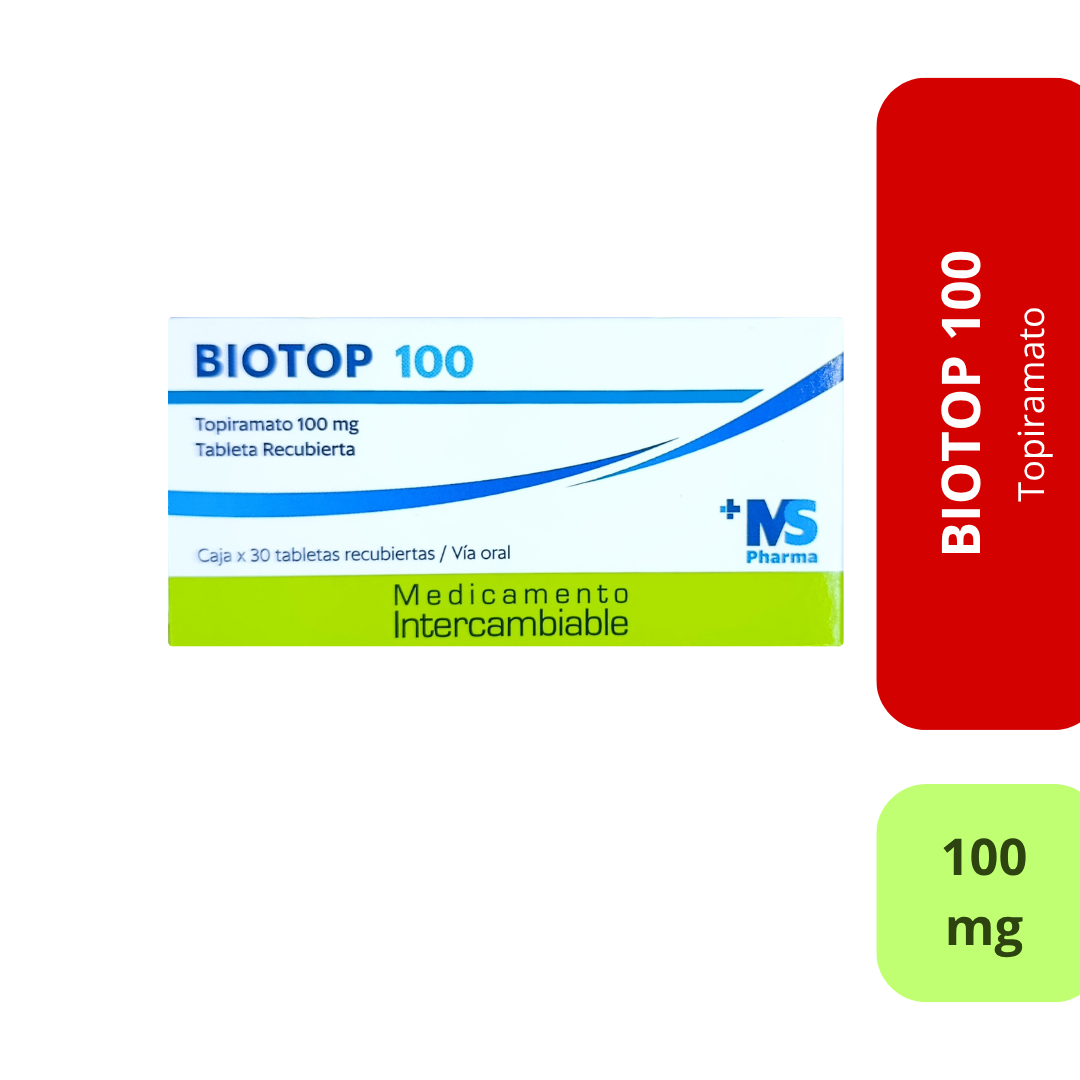 BIOTOP 100 (Tableta Recubierta) Topiramato 100 mg