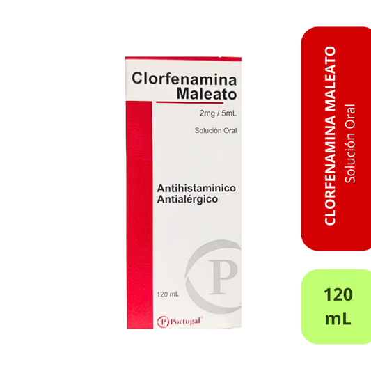 Clorfenamina Maleato 2mg/5mL - Frasco 120mL