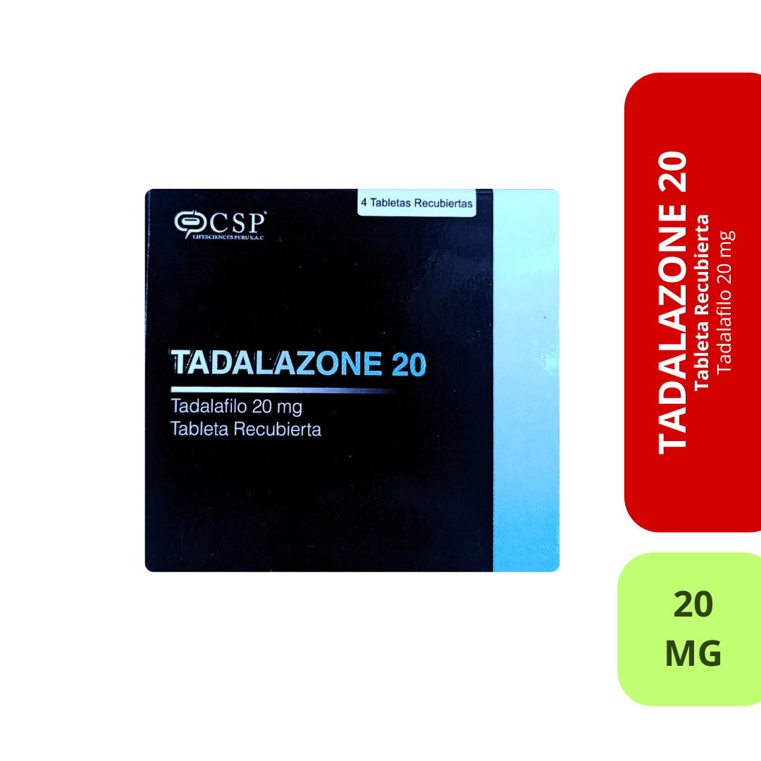 TADALAZONE 20 - Tadalafilo 20 mg (Tableta Recubierta)