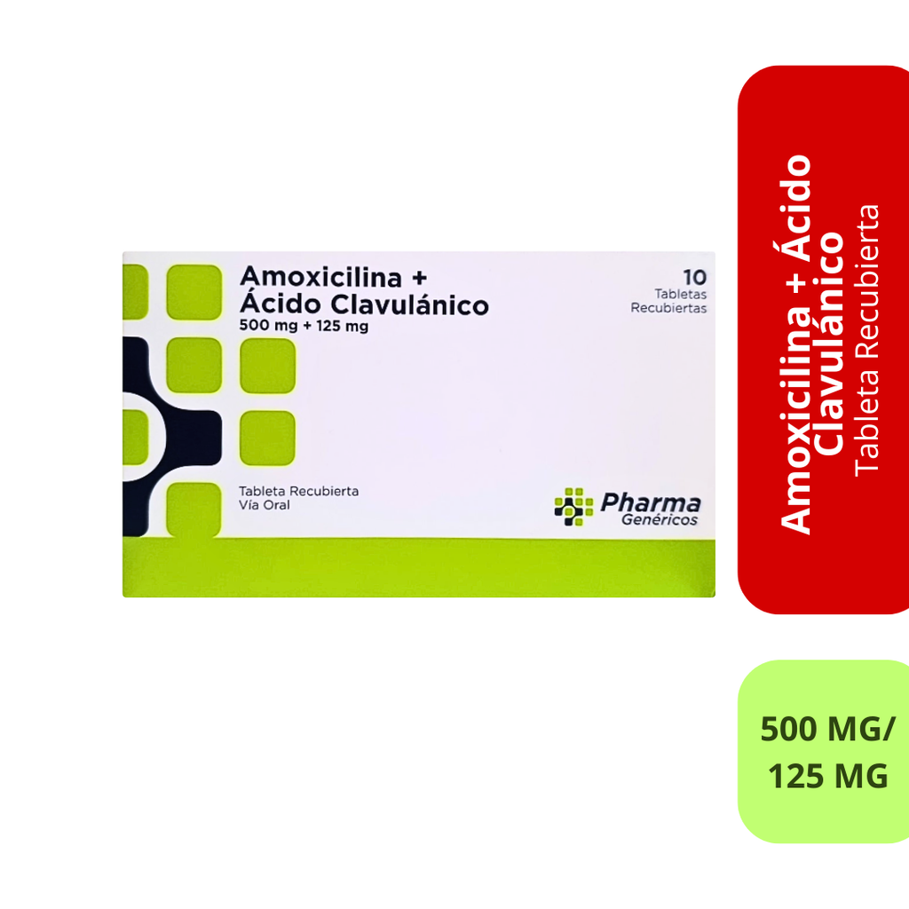 Amoxicilina + Ácido Clavulánico 500 mg / 125 mg