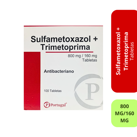 Sulfametoxazol + Trimetoprima 800mg/160mg Tabletas