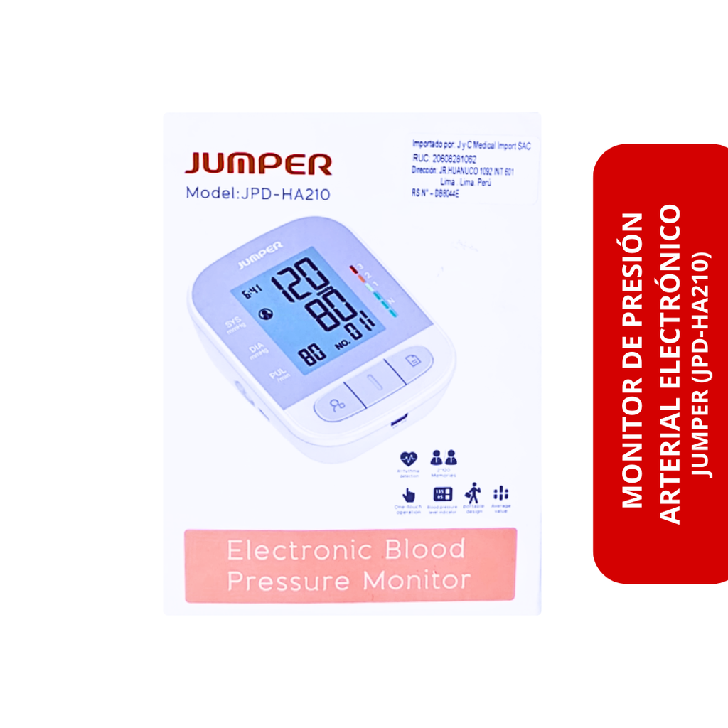 JUMPER Monitor de presión arterial electrónico (JPD-HA210)
