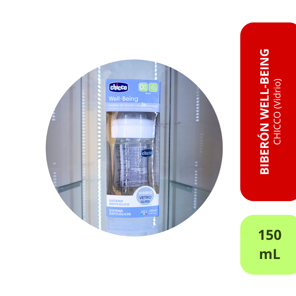 CHICCO Biberón Well-Being (Vidrio)