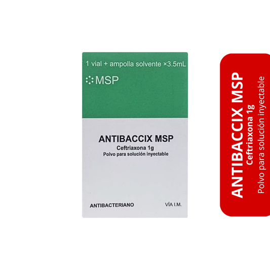 ANTIBACCIX MSP (Ceftriaxona 1g)
