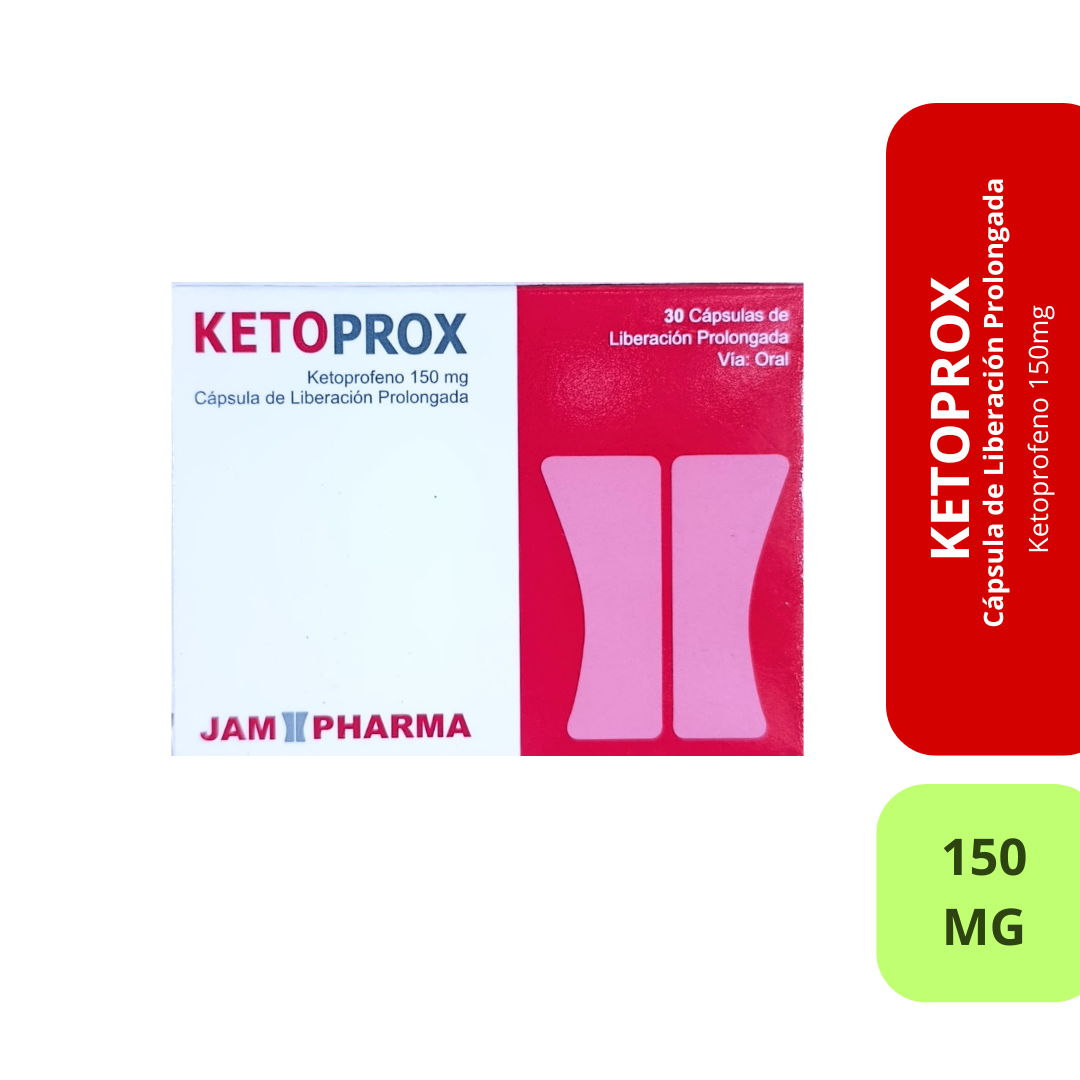 KETOPROX - Ketoprofeno 150 mg (Cápsula de Liberación Prolongada)