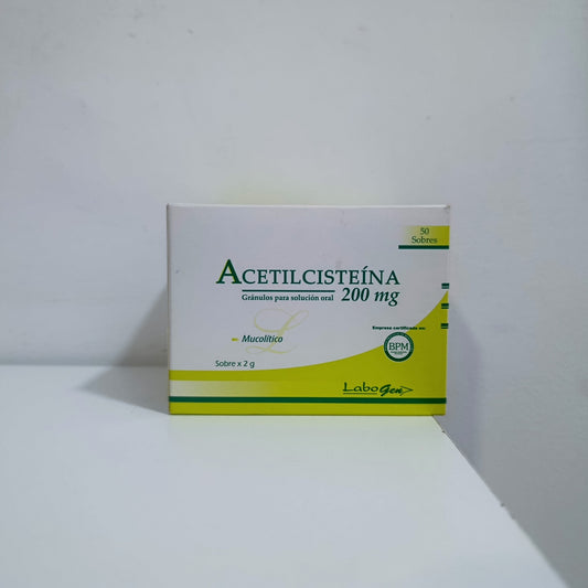 Acetilcisteína 200 mg
