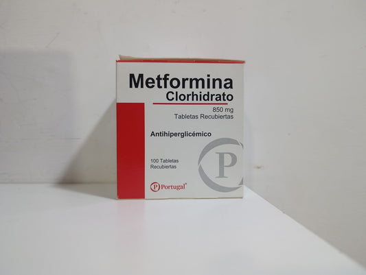Metformina Clorhidrato 850mg Tabletas Recubiertas